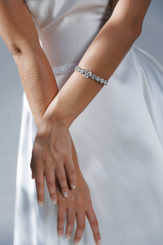 Pulseira de Cristais Mini Flor